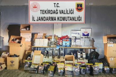 Tekirdağ'da 250 bin lira değerinde tütün ve makaron operasyonu