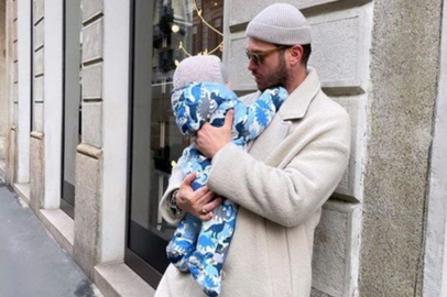 Kıvanç Tatlıtuğ'un oğlu ilk defa bu kadar yakından görüntülendi!