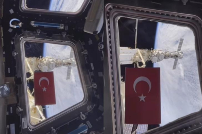 Türk bayrağı uzayda! Rus kozmonotun jesti sosyal medyayı salladı