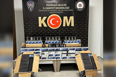 Tekirdağ'da bir otomobilden 82 bin makaron çıktı