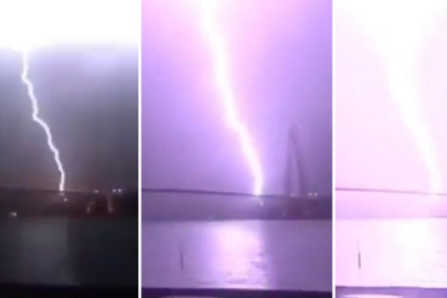 Yavuz Sultan Selim Köprüsü'ne yıldırım düştü