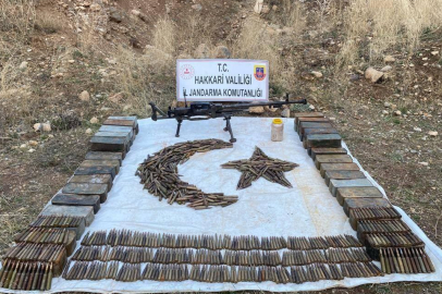 Hakkari'de PKK'ya ait mühimmat ele geçirildi