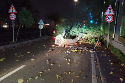 Bursa'da fırtına nedeniyle gece boyunca sabaha kadar 607 olaya müdahale edildi