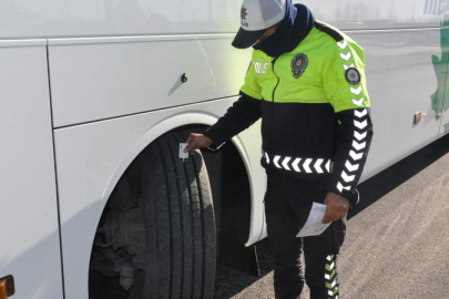 43 ilin geçiş güzergahında 'kış lastiği' denetimi