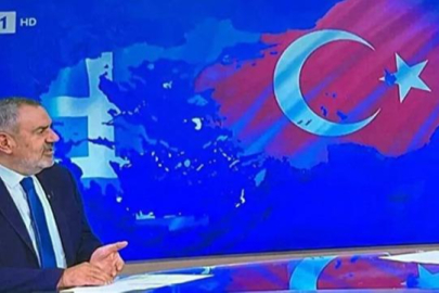 Yunanistan'da harita skandalı: Canlı yayında arka planda gösterildi