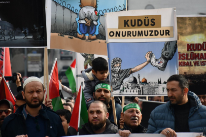 Bursa'da Filistin'e destek yürüyüşü düzenlendi