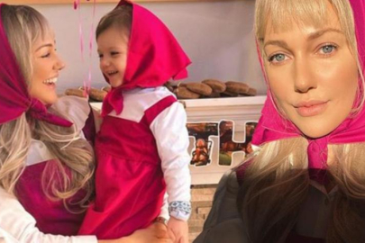 Meryem Uzerli'den kızı Lily Koi'ye 'Maşa ile Koca Ayı' temalı doğum günü!