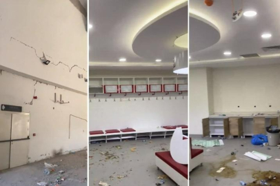 Hatayspor Stadı'nın son hali izleyenleri ağlattı! Su şişeleri bile hala aynı yerde duruyor