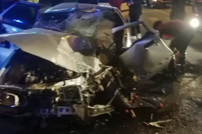 Çorum'da Bursa plakalı otomobil ile otobüs çarpıştı: 5 yaralı