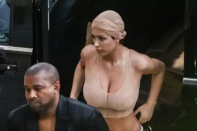 Kanye West'in eşi Bianca Censori bu defa cezadan korktu! Giyinik haliyle şaşırttı