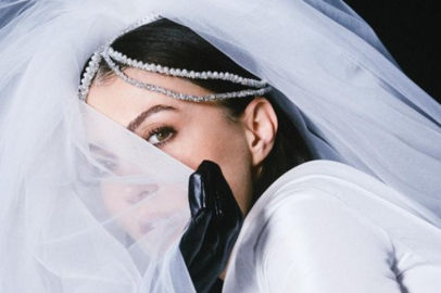 Burcu Özberk bembeyaz giyinip, duvak taktı!