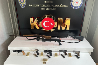 Denizli’de silah kaçakçılığı operasyonu