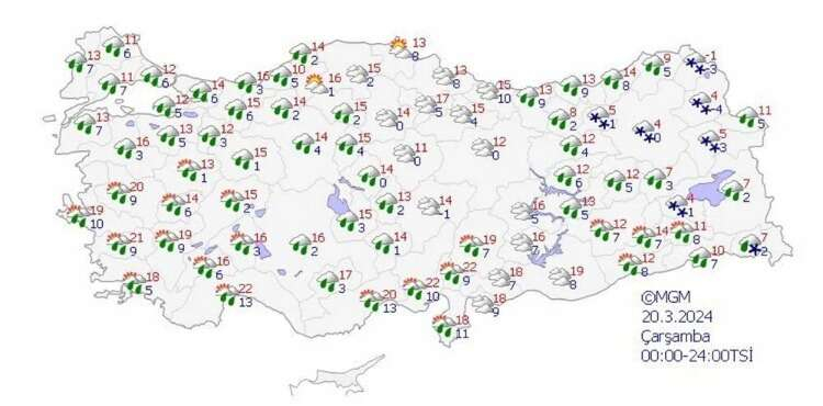 20 MART 2024 HAVA DURUMU