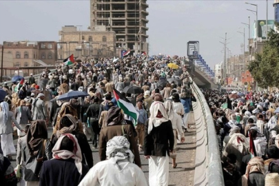 Yemen'de halk, Gazze'ye destek için sokağa indi