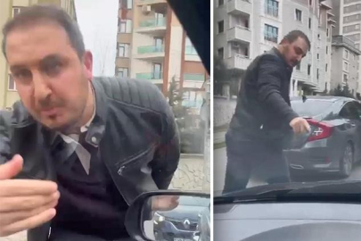 Yol verme tartışması: Sürücüyü tehdit etti