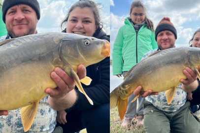 Bursa'da yakalanan dev sazanlar balıkçıları hayrete düşürdü!