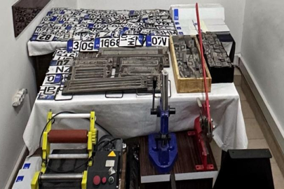 Sahte plaka atölyesine operasyon!