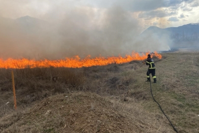 Erzincan’da örtü yangını