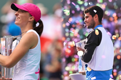 Indian Wells'te Swiatek ve Alcaraz sevindi