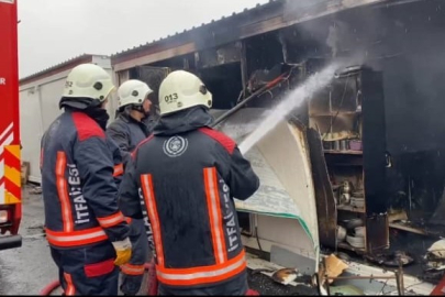 Malatya’da korkutan konteyner yangını