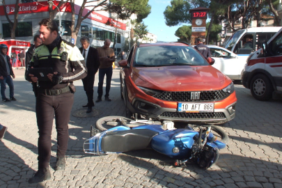 Balıkesir’de otomobille motosiklet çarpıştı