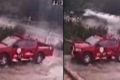 Öğretmenin yaralandığı feci kaza kameraya yansıdı