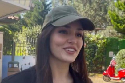 Hande Erçel seçim tarzıyla dikkat çekti! Mini etek gömlek kombini...