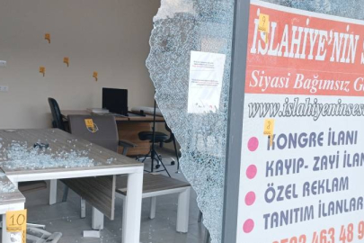 İslahiye'nin Sesi Gazetesi'nin ofisi kurşunlandı