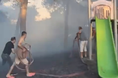 Bursa'da piknik alanında çıkan yangın ormana sıçramadan söndürüldü