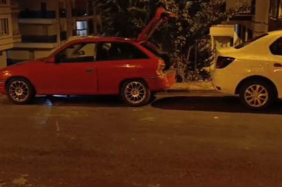 Başkent'te aniden hareket eden araç park halindeki 3 araca çarptı
