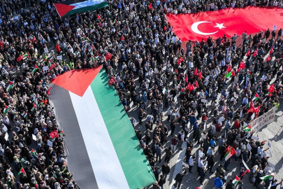 Ayasofya Meydanı'nda büyük Filistin mitingi