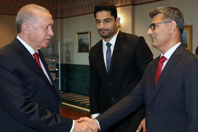 Cumhurbaşkanı Erdoğan, sporcular ve askerleri kabul etti