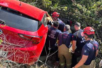 Balıkesir Bandırma'da otomobil şarampole uçtu: 1 yaralı