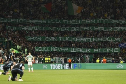 Celtic taraftarlarından Filistin'e destek