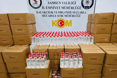 Samsun'da 3 ton kaçak etil alkol ele geçirildi