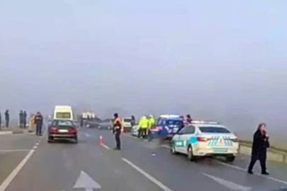 Karaman'da 13 araçlık zincirleme trafik kazası!