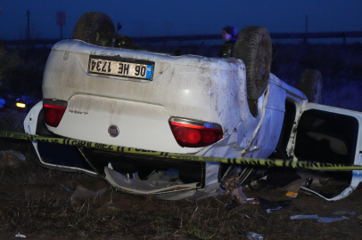 Ankara'da takla atan otomobil hurdaya döndü: 1 ölü