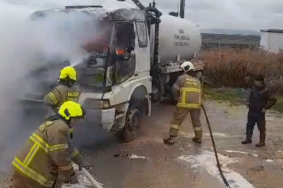 Balıkesir Bandırma'da vidanjör yangını paniğe neden oldu