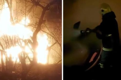 Oynarken dedelerinin samanlığını yaktılar!