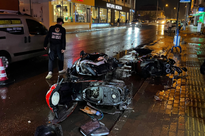 Tekirdağ'da park halindeki motosikletlere çarpıp kaçtı