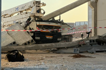Gaziantep'te çarptığı duvarın altında kalan vinç sürücüsü hayatını kaybetti