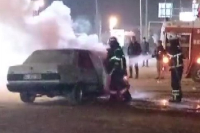 Amasya’da seyir halindeki otomobil alev alev yandı