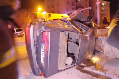 Akşehir'de otomobil takla attı: 1'i ağır 5 yaralı