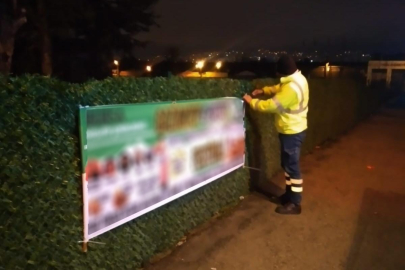 Bursa'da izinsiz afişlere geçit yok!