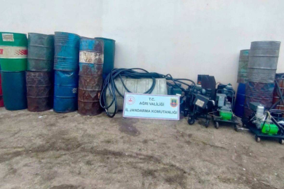 Ağrı Doğubayazıt’ta 2 bin litre kaçak akaryakıt ele geçirildi