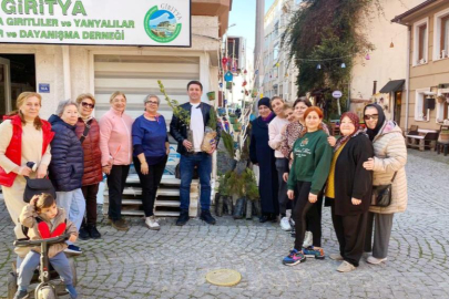 Mübadele fidanları Bursa Mudanya'da Muhtar İsmail Başaran'a verildi