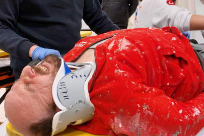 Samsun'da inşaattan düşen işçi ölümden döndü