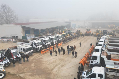 Bursa İnegöl Belediyesi kar yağışına hazır