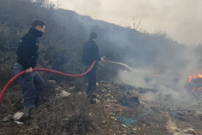 Bursa'da barakada başlayan yangın ormana sıçramadan söndürüldü