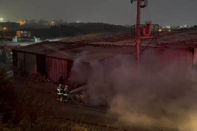 Kocaeli'de fabrika yangını çıktı